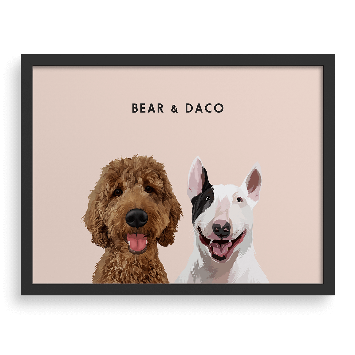 Custom Two Pet Portrait