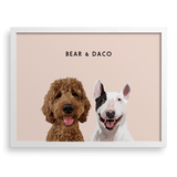 Custom Two Pet Portrait