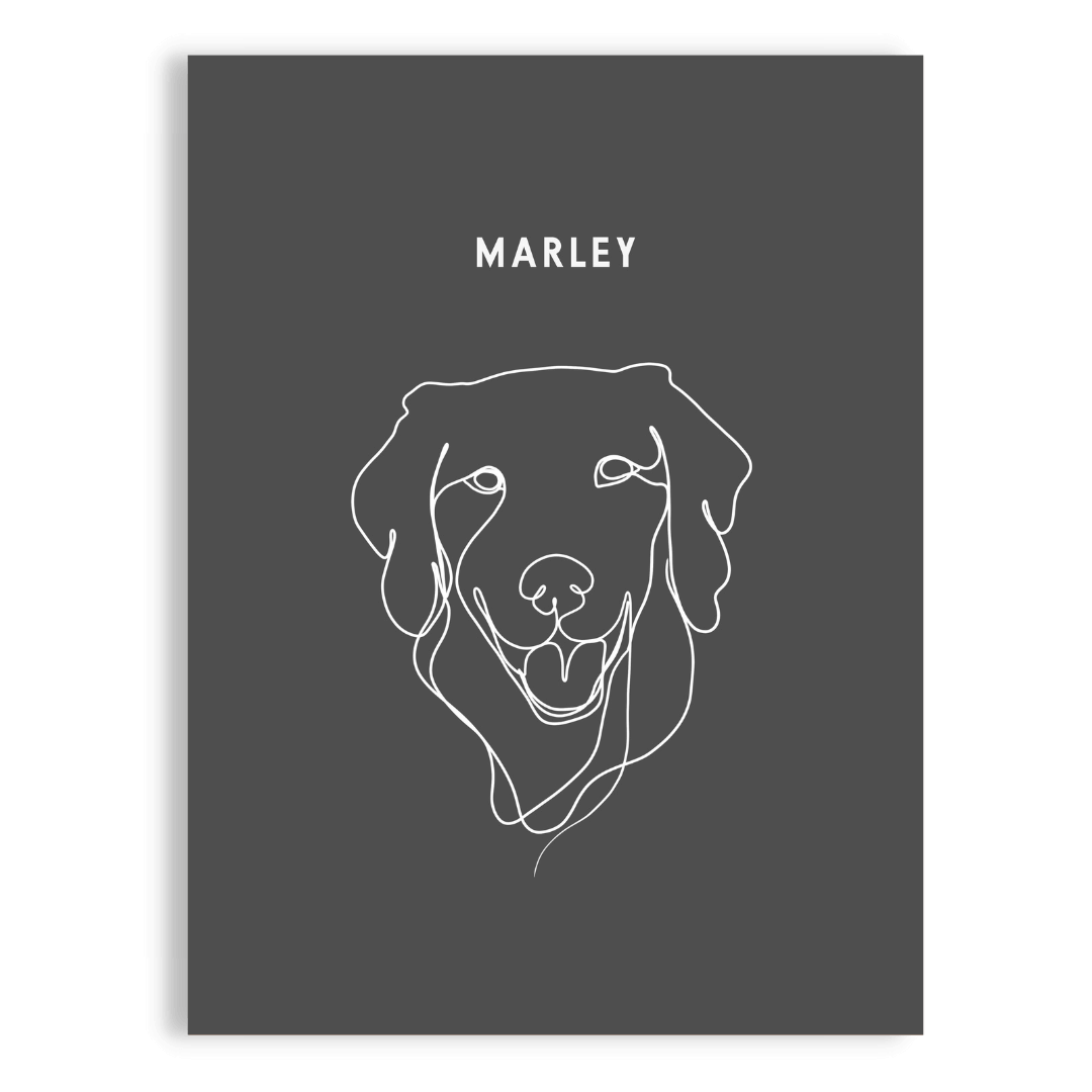 Custom One Pet Line Drawing Portrait