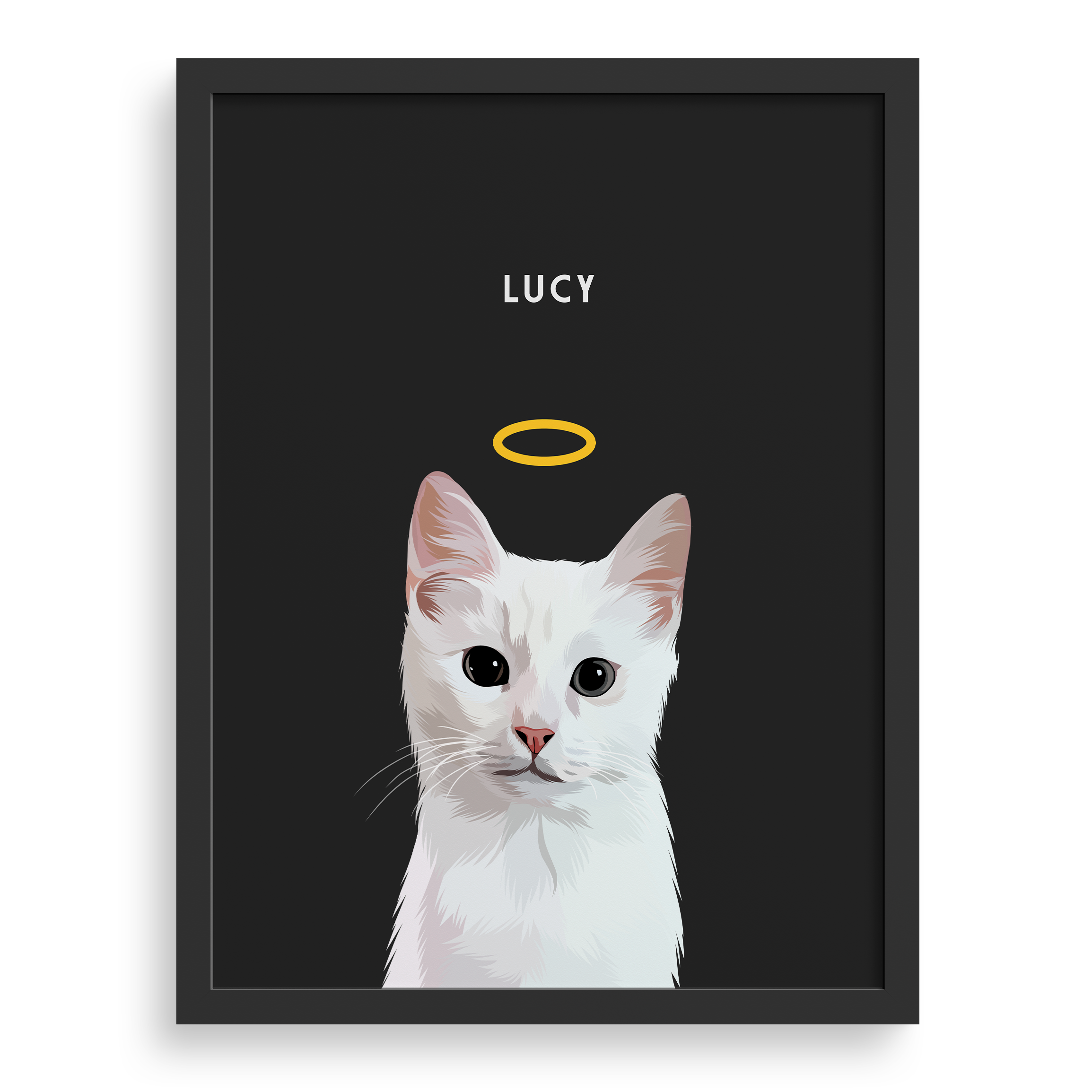 Custom Memorial Pet Portrait w/ Halo