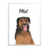 Custom Cartoon Style Pet Portrait