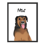 Custom Cartoon Style Pet Portrait