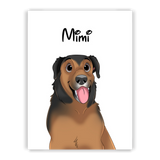 Custom Cartoon Style Pet Portrait