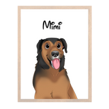 Custom Cartoon Style Pet Portrait