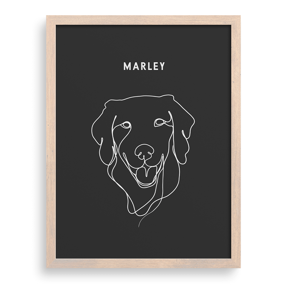 Custom One Pet Line Drawing Portrait