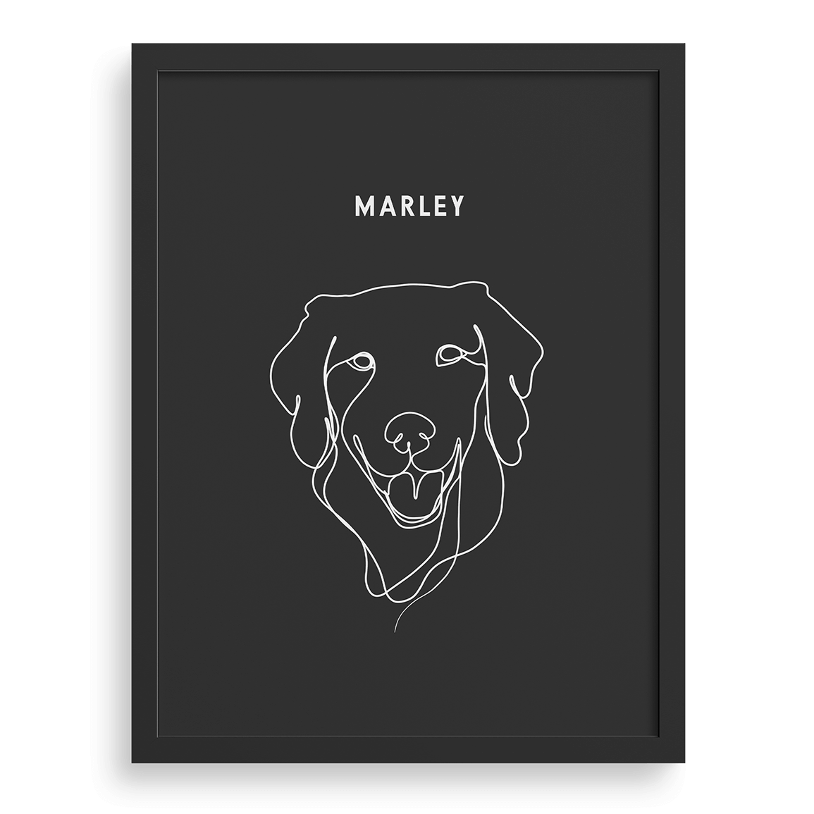 Custom One Pet Line Drawing Portrait