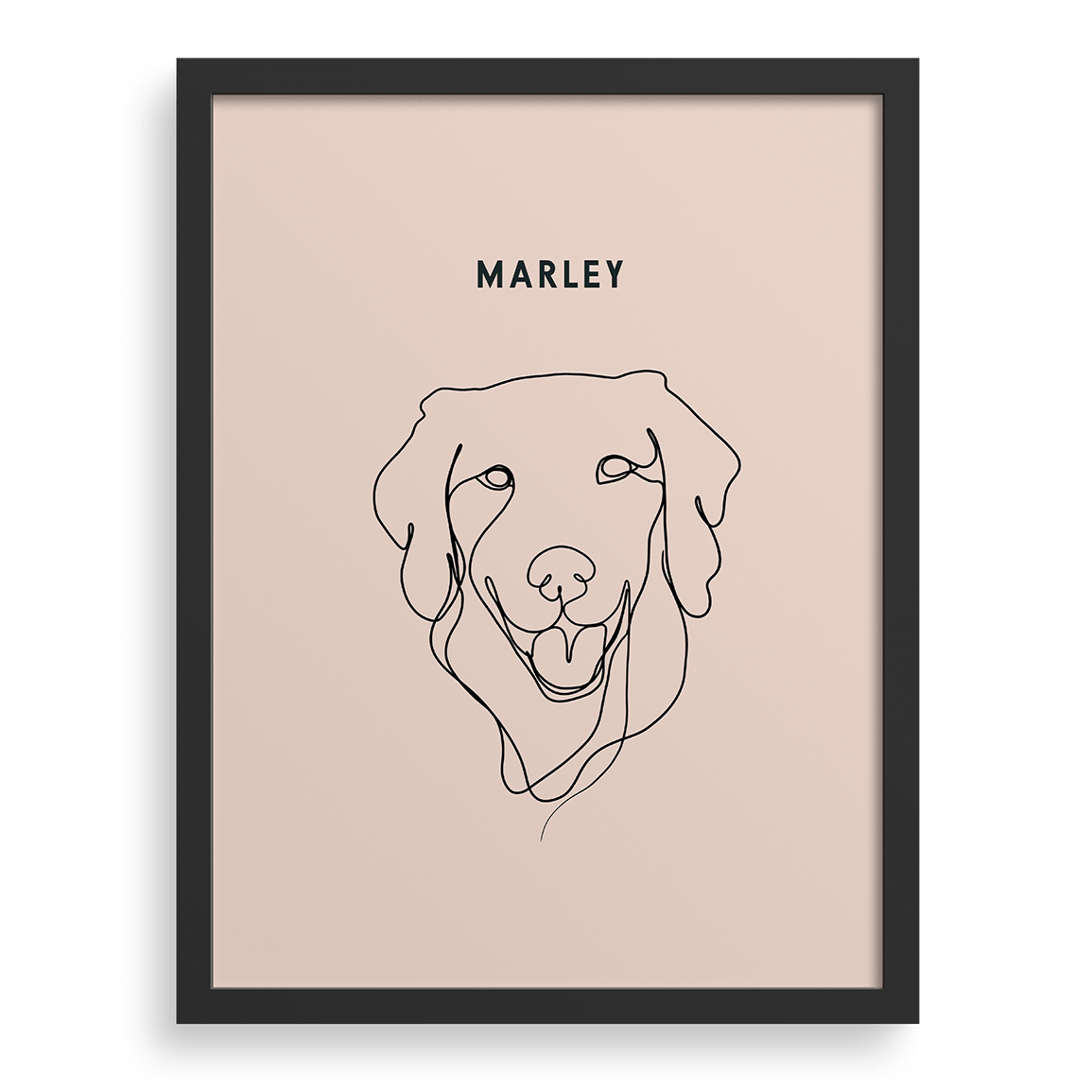 Custom One Pet Line Drawing Portrait