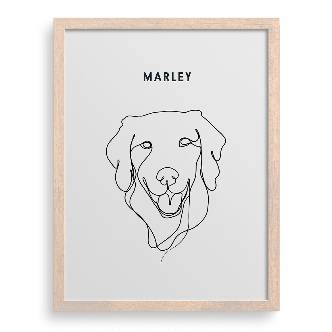 Custom One Pet Line Drawing Portrait