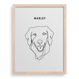 Custom One Pet Line Drawing Portrait