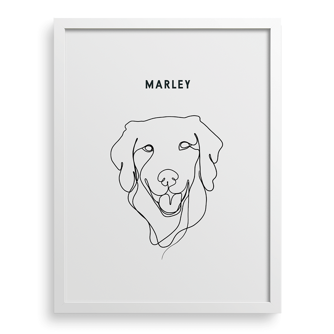 Custom One Pet Line Drawing Portrait