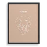 Custom One Pet Line Drawing Portrait