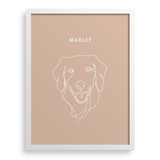 Custom One Pet Line Drawing Portrait