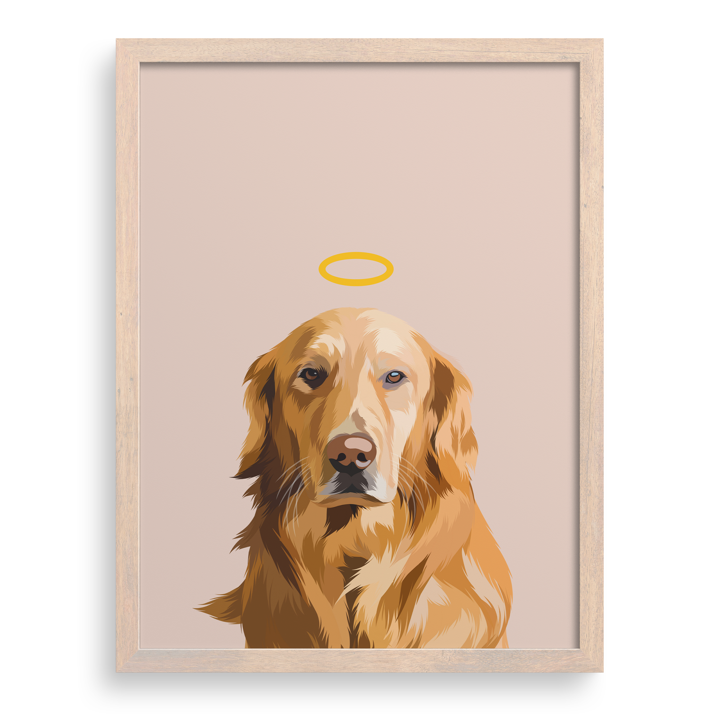 Custom Memorial Pet Portrait w/ Halo