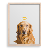 Custom Memorial Pet Portrait w/ Halo