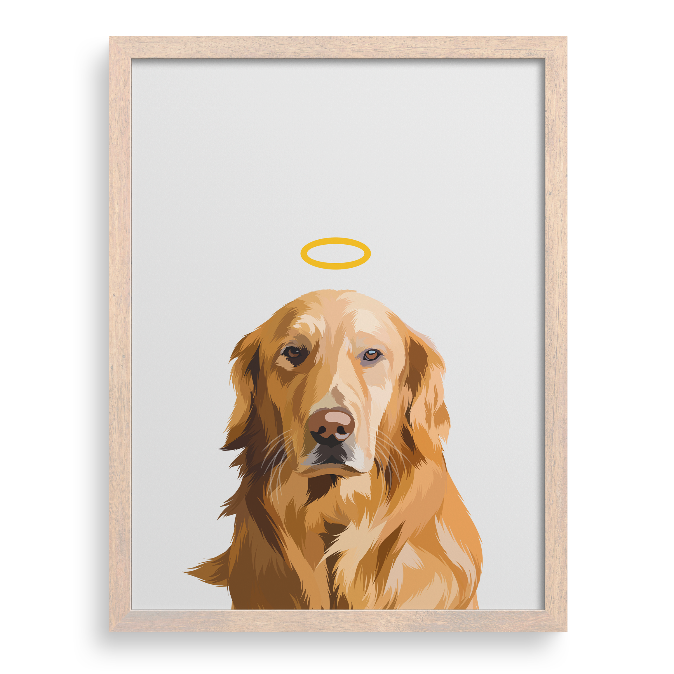 Custom Memorial Pet Portrait w/ Halo