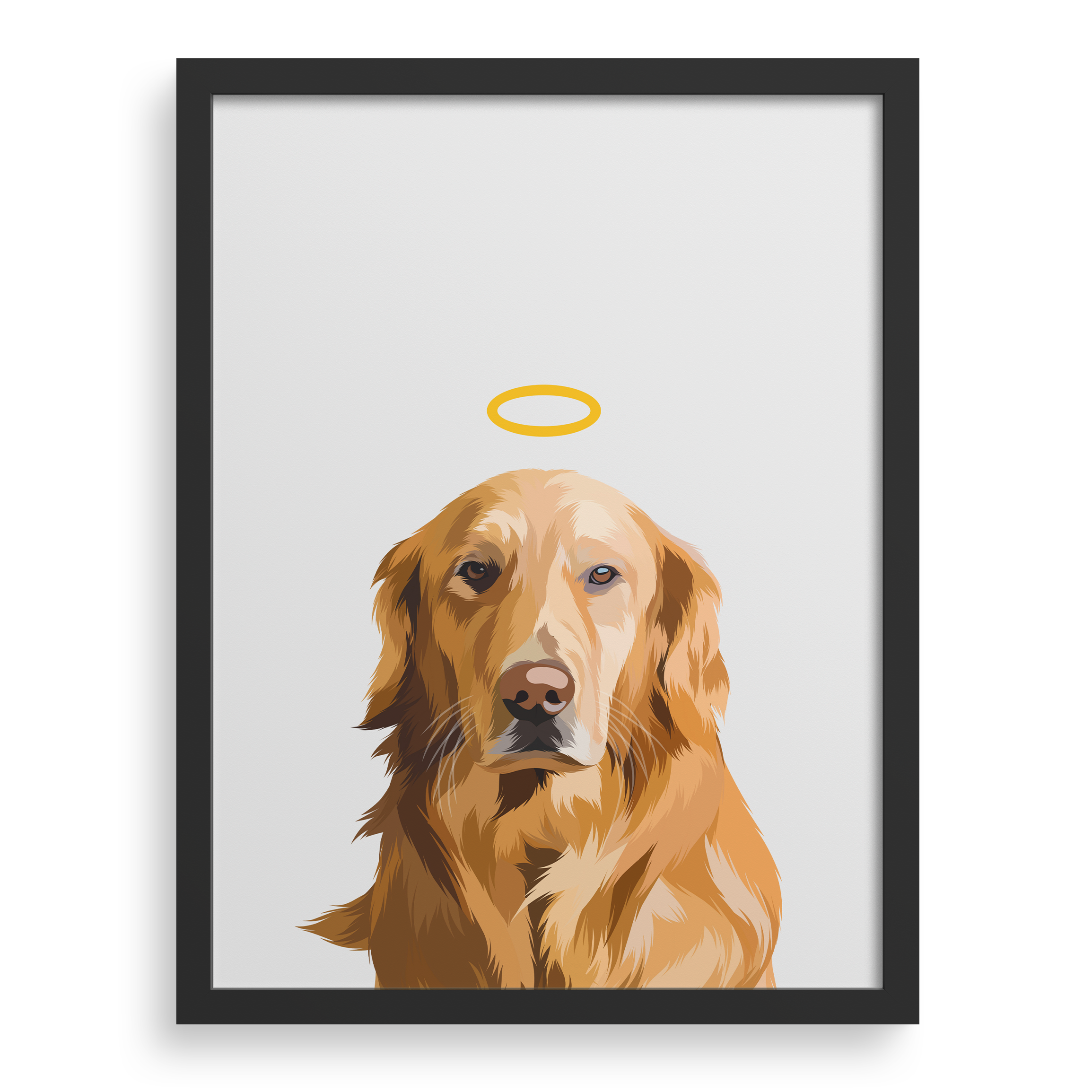 Custom Memorial Pet Portrait w/ Halo